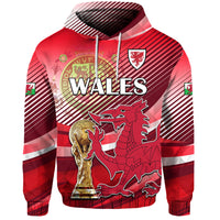 Custom Wales Football Champions Qatar 2022 Sport Style Hoodie Red - Wonder Print Shop