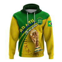 Custom Brazil Football 2022 Hoodie LT2 - Wonder Print Shop