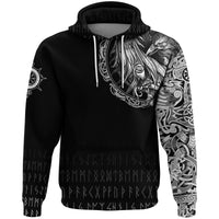 Viking Hoodie Norse Raven Tattoo RLT12 - Wonder Print Shop