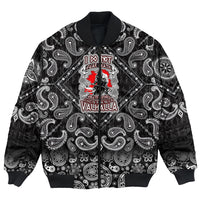Viking Bomber Jacket I Do Not Fear Death with Bandana Paisley Style RLT12 - Wonder Print Shop