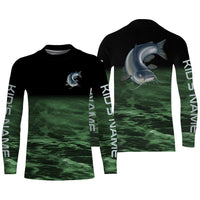 Personalized Catfish Long Sleeve Performance Fishing Shirts, Custom Catfish Tournament Shirts, Fishing Long Sleeve Shirts - Wonder Print Shop