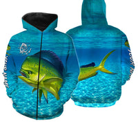 Mahi Mahi (Dorado) Fishing Customize Name Fishing Water Camo All Over Printed Shirts Personalized Fishing Gift - Wonder Print Shop