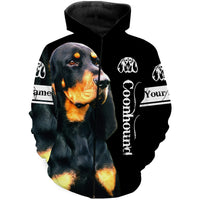 Black And Tan Coonhound 3D All Over Printed Hoodie Coonhound Dog Personalized Gifts For Hound Lovers - Wonder Print Shop