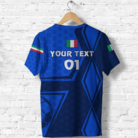 Custom Italy T Shirt Unique Style Blue Custom Text And Number LT8 - Wonder Print Shop