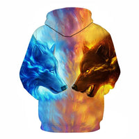 Ice and Fire Wolves Native American Design 3D Hoodies LT10 - Wonder Print Shop