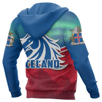 Icelandic Horse Zip Hoodie Aurora Mountain - Wonder Print Shop