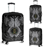 Viking Luggage Cover - Inguz Rune, Raven Tattoo RLT12 - Wonder Print Shop