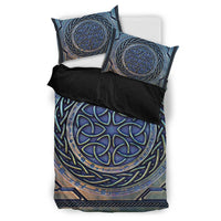 Viking Bedding Set, Triquetra The Celtic Knot with Viking Pattern Duvet Cover RLT12 - Wonder Print Shop