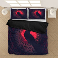 Viking Bedding Set, Mystic Raven with Viking Pattern Duvet Cover RLT12 - Wonder Print Shop