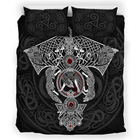 Viking Bedding Set, Fenrir Skoll and Hati Tattoo Duvet Cover RLT12 - Wonder Print Shop