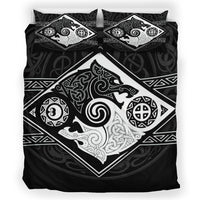 Viking Bedding Set, Skoll and Hati Sons of Fenrir Duvet Cover RLT12 - Wonder Print Shop