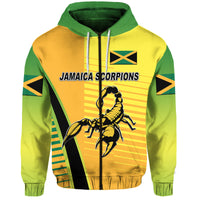 Custom Jamaica Cricket Scorpions Hoodie Simple Style Yellow LT8 - Wonder Print Shop