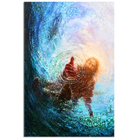 jesus-warm-hand-water-vertical-poster