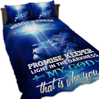 Jesus Way Maker Miracle Worker Jesus Christ Lion Quilt Bed Set - Wonder Print Shop