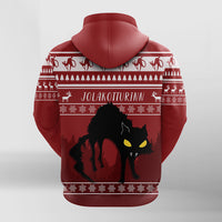 Jolakotturinn Iceland Yule Cat With Christmas Pattern Hoodie - Wonder Print Shop