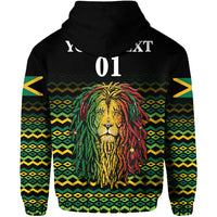 Custom Jamaica Hoodie Unique Rastafarian Lion Flag Vibes LT8 - Wonder Print Shop