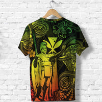 Hawaii King Kamehameha Map Polynesian T Shirt Kanaka Maoli Unique Style Reggae LT8 - Wonder Print Shop