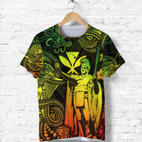 Hawaii King Kamehameha Map Polynesian T Shirt Kanaka Maoli Unique Style Reggae LT8 - Wonder Print Shop