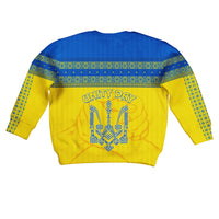 Ukraine Unity Day Knitted Sweatshirt KID Folk Style - Wonder Print Shop