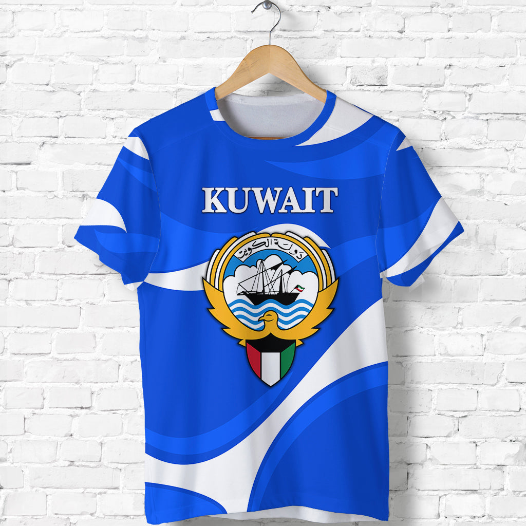 custom-personalised-kuwait-t-shirt-sporty-style-blue
