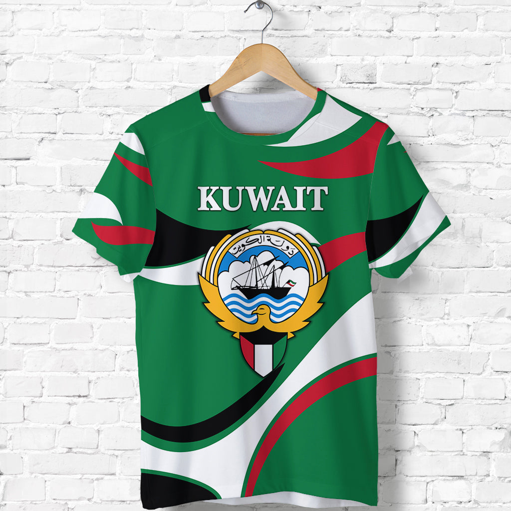 custom-personalised-kuwait-t-shirt-sporty-style-green