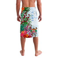 Custom Personalised Fiji Lavalava Proud Fijian Tapa mix Tagimoucia Flowers LT13 - Wonder Print Shop