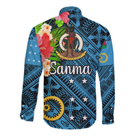 Vanuatu Sanma Hawaii Long Sleeve Button Shirt Independence Be Proud LT8 - Wonder Print Shop