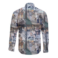 Civil Rights Leaders Hawaii Long Sleeve Button Shirt Color Painting Style NO.1 LT8 - Wonder Print Shop