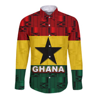 (Custom Personalised) Ghana Flag Mix Patterns Long Sleeve Shirt LT6 - Wonder Print Shop