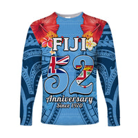 Fiji 1970 Long Sleeve Shirt Happy 52 Years Independence Anniversary - Wonder Print Shop