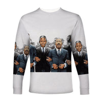 Civil Rights Male Leaders Movement Long Sleeve Shirt Simple Style LT8 - Wonder Print Shop