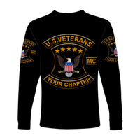 (Custom) U.S. Veterans Motorcycle Club Long Sleeve Shirt USVMC Original Style LT8 - Wonder Print Shop