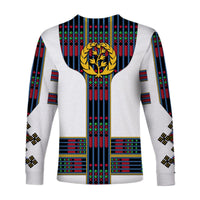 Eritrea Long Sleeve Shirt Fancy Tibeb Vibes - Flag Style LT8 - Wonder Print Shop