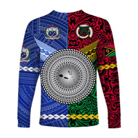 Samoa and Vanuatu Long Sleeve Shirt Together LT8 - Wonder Print Shop