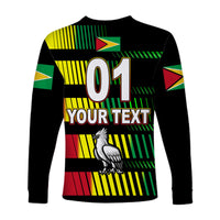 (Custom Personalised) Guyana Cricket Harpy Eagles Long Sleeve Shirt Original Style - Black LT8 - Wonder Print Shop