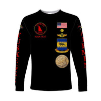 (Custom Personalised) Tuskegee Airmen Motorcycle Club Long Sleeve Shirt TAMC Spit Fire Simple Style - Black LT8 - Wonder Print Shop