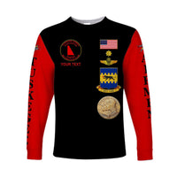 (Custom Personalised) Tuskegee Airmen Motorcycle Club Long Sleeve Shirt TAMC Spit Fire Simple Style - Black Red LT8 - Wonder Print Shop