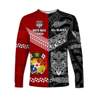 (Custom Personalised) Mate Ma'a Tonga Ngatu And New Zealand Maori All Black Aboriginal Long Sleeve Shirt Rugby Together LT8 - Wonder Print Shop