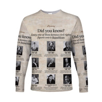 Civil Rights Leaders Long Sleeve Shirt Did You Know History Vibes LT8 - Wonder Print Shop