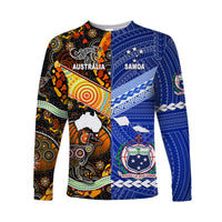 Samoa and Australia Aboriginal Long Sleeve Shirt Together LT8 - Wonder Print Shop