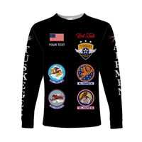 (Custom Personalised) Tuskegee Airmen Long Sleeve Shirt The Red Tails Simple Style - Black LT8 - Wonder Print Shop