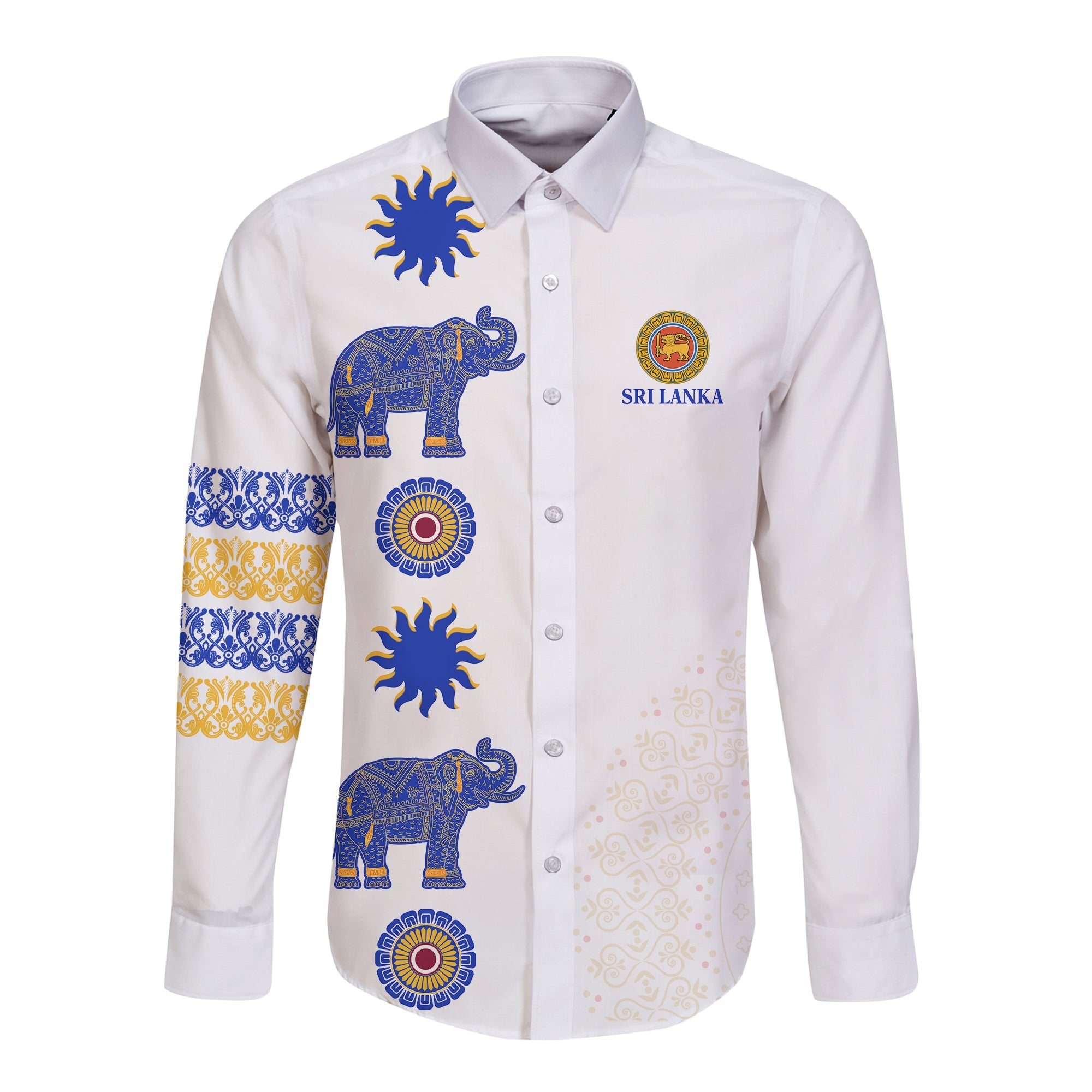 custom-personalised-sri-lanka-hawaii-long-sleeve-button-shirt-traditional-pattern-and-elephants