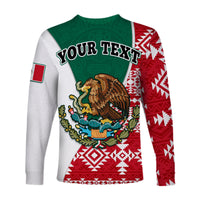 (Custom Personalised) Happy Mexico Fathers Day Long Sleeve Shirt Mexican Aztec Pattern - Wonder Print Shop