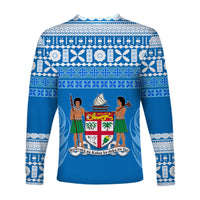 Bula Fiji Long Sleeve Shirt Tapa Pattern LT13 - Wonder Print Shop