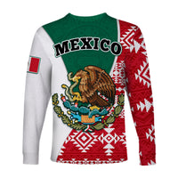 Happy Mexico Fathers Day Long Sleeve Shirt Mexican Aztec Pattern - Wonder Print Shop