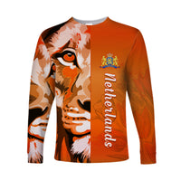 Netherlands Long Sleeve Shirt Style Lusty Dutch Lion LT13 - Wonder Print Shop