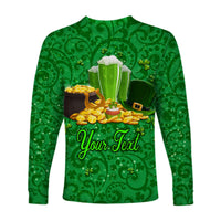 (Custom Personalised) Ireland Happy Saint Patrick's Day Long Sleeve Shirt With Shamrock LT8 - Wonder Print Shop