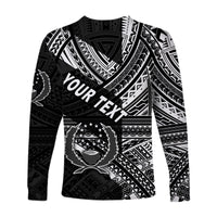 (Custom Personalised) FSM Pohnpei Long Sleeve Shirts Original Style - Black LT8 - Wonder Print Shop