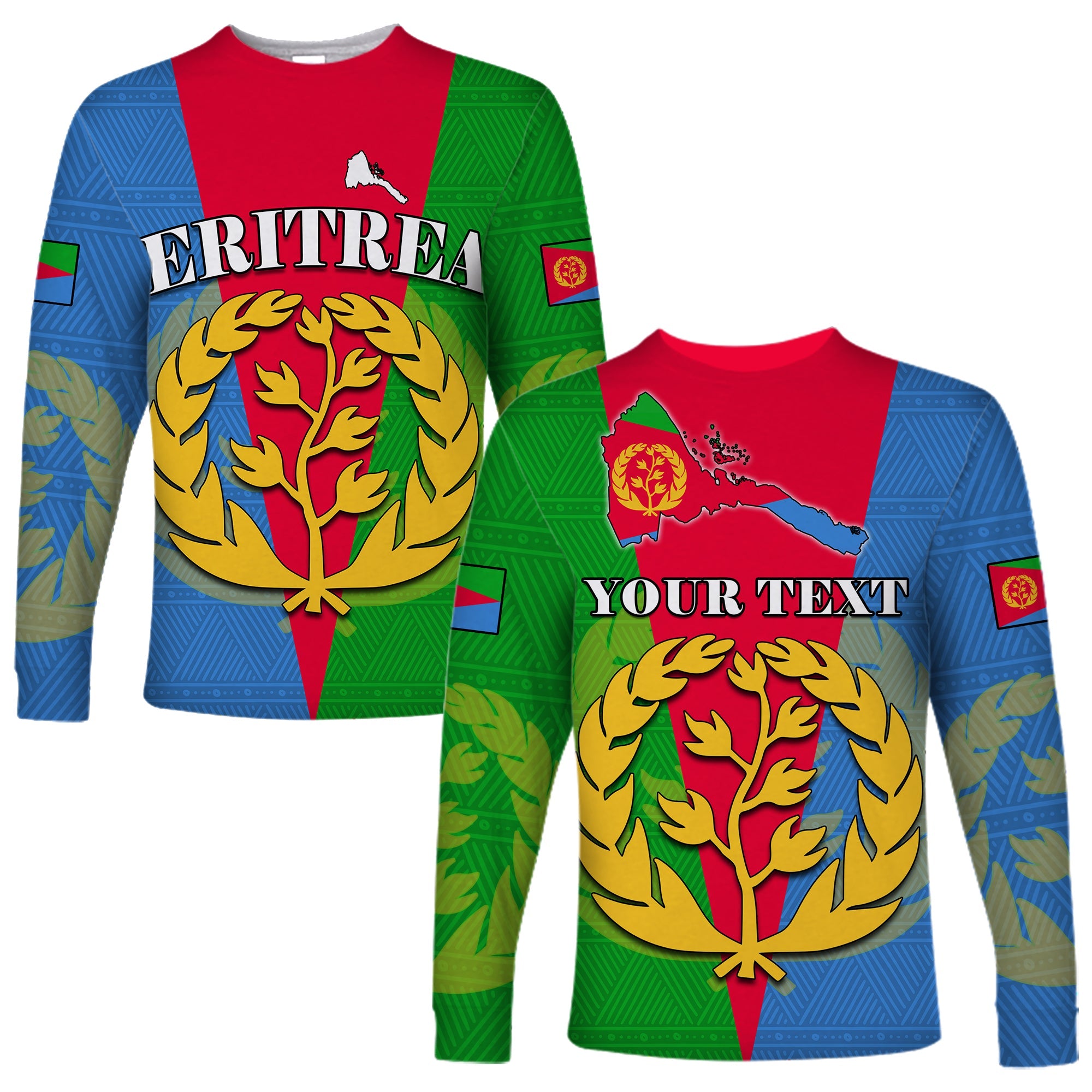 custom-personalised-eritrea-long-sleeve-shirt-eritrean-map-mix-african-pattern-simple-style