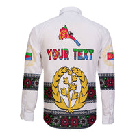 (Custom Personalised) Eritrea Cross Long Sleeve Button Shirt Independence Day Proud Eritrean LT13 - Wonder Print Shop